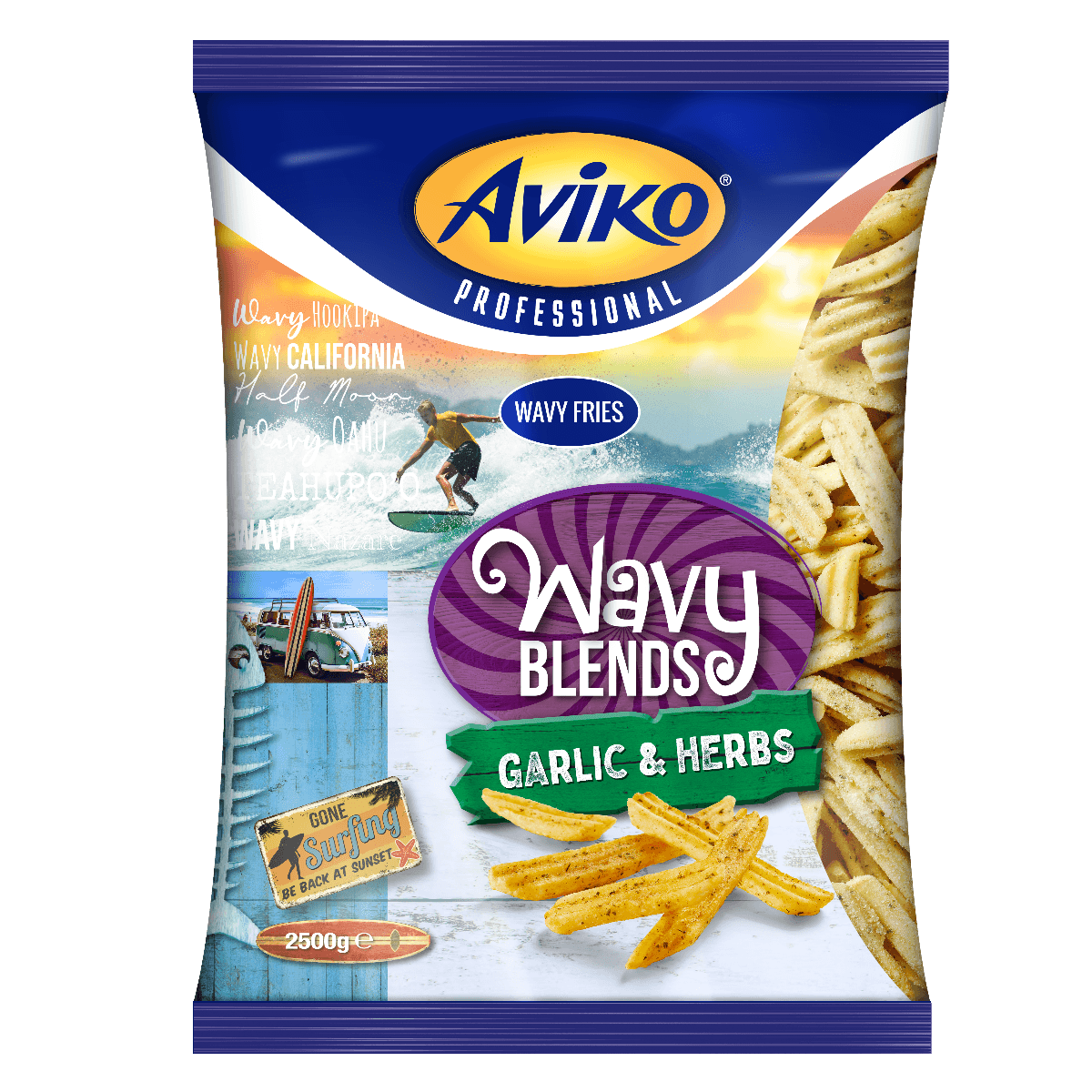 Aviko Wavy Blends Garlic&Herbs chrupiace_frytki_z_przyprawami_o_smaku_ziolowo-czosnkowym